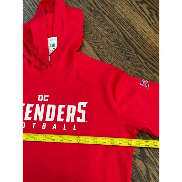 DC Defenders Hoodie Large Red Port & Company XFL Football Sports Performance NWT - Picture 5 of 10